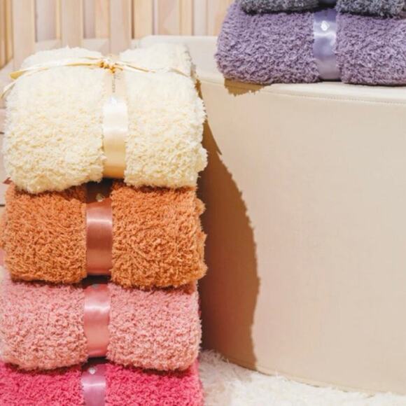 Styled Collection Dreamy Ribbed Buttery Baby Stroller Blanket 22x30 Apricot NEW - Picture 4 of 4